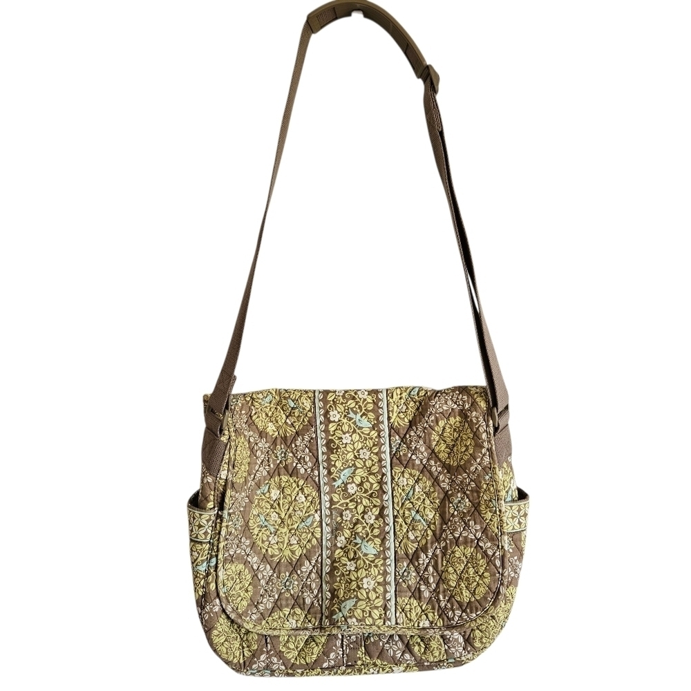 Vera Bradley Green Sittin In A Tree RETIRED PATTERN Messenger Bag